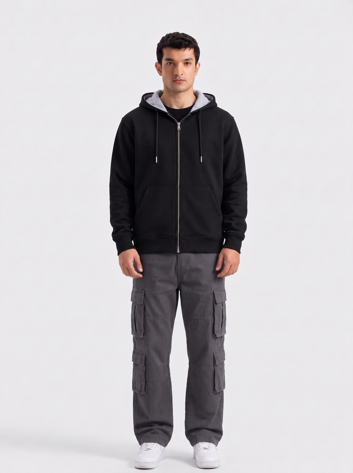 Premium Black Zip-Up Hoodie