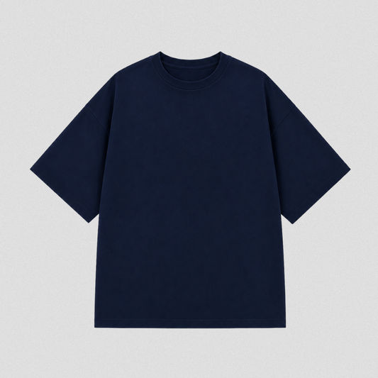 Starvibe Essential Oversized Tee – Navy Blue