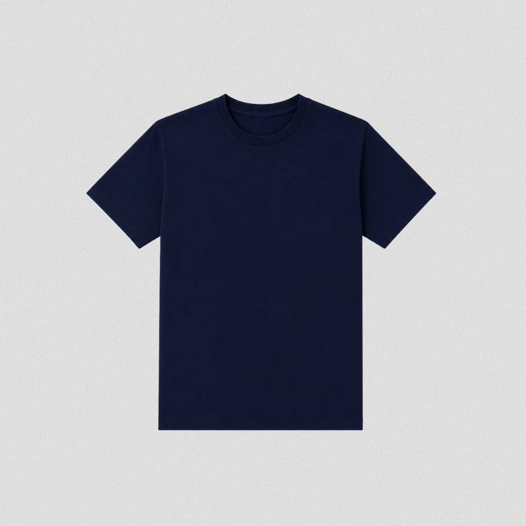 Navy Blue Cotton T-Shirt