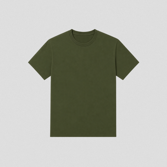 Army Green Cotton T-Shirt